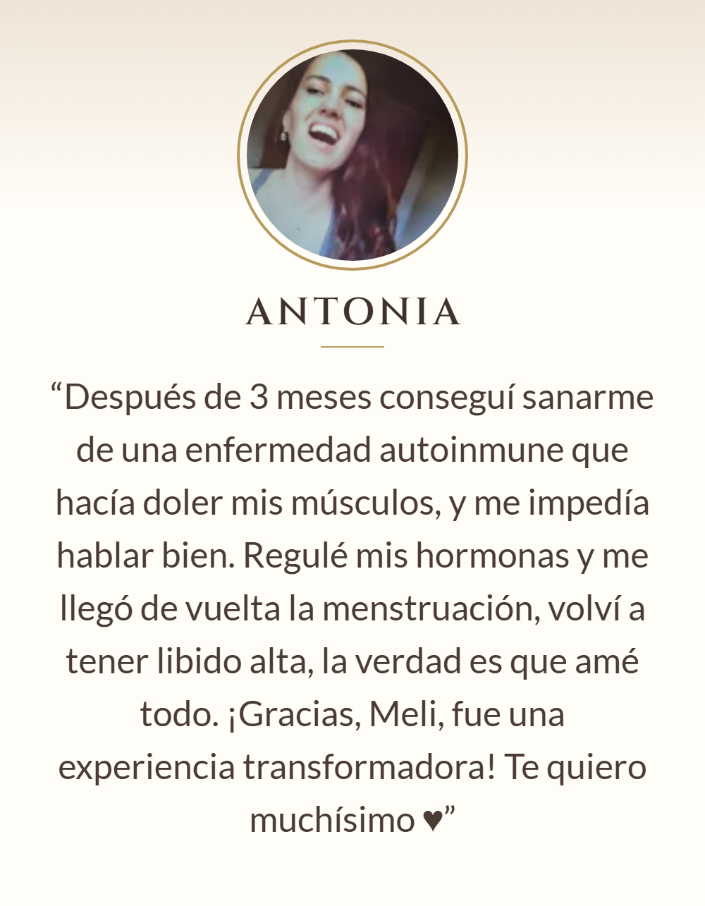 Testimonio de Antonia