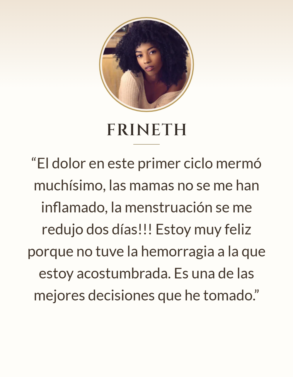 Testimonio de Frineth – Estrogen Free